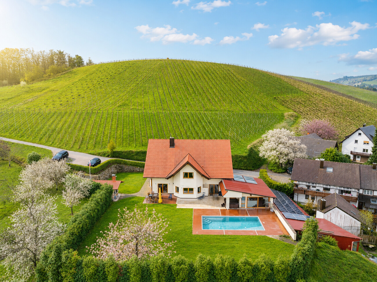 Garten und Pool am Weinberg · Visualisierung